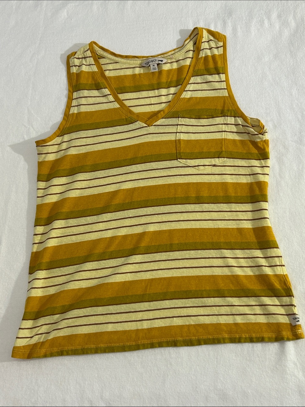 TOAD&CO grom tank in retro stripe Gorpcore